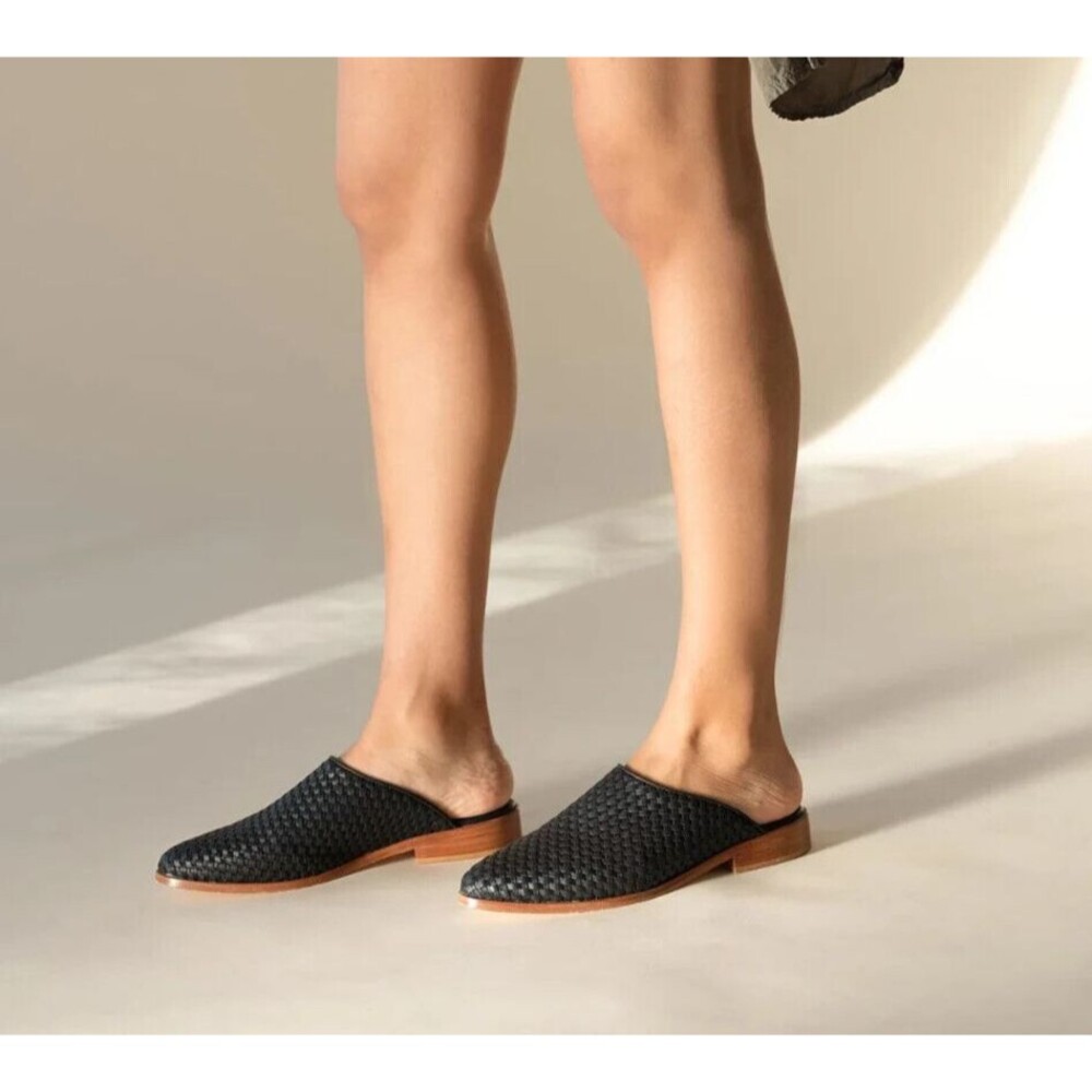 NISOLO WOMEN'S ALL DAY WOVEN‎ MULE BLACK NEW! $180 - Picture 4 of 6